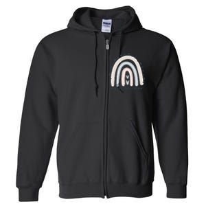 Math Teacher With Rainbow Design Gift Full Zip Hoodie