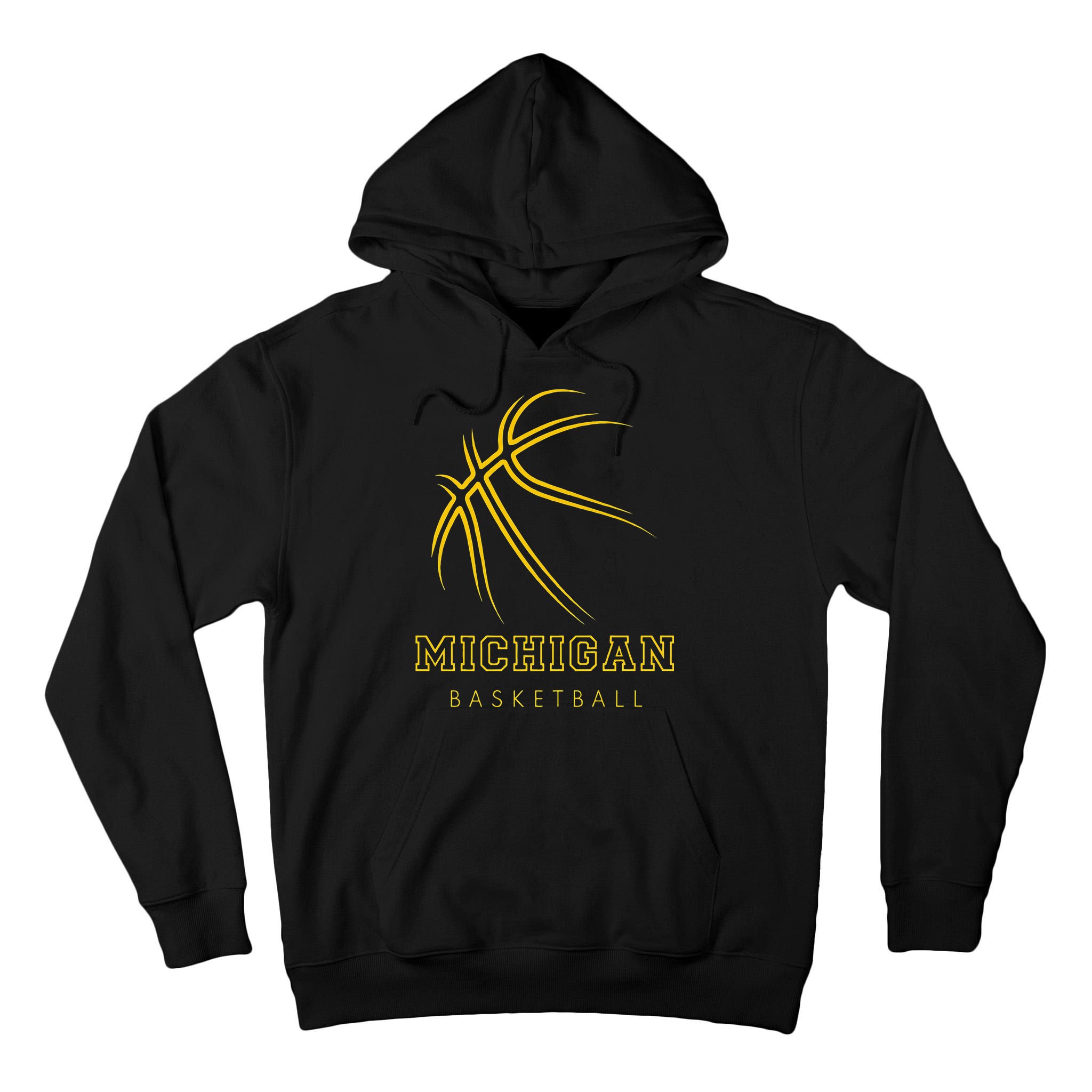 MI The Wolverine State Graphic Art Michigan Basketball Fan Tall Hoodie