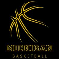 MI The Wolverine State Graphic Art Michigan Basketball Fan Short Acrylic Beanie