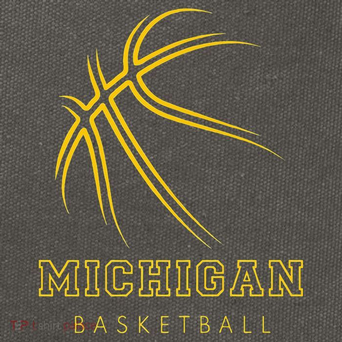 MI The Wolverine State Graphic Art Michigan Basketball Fan Cotton Canvas Backpack