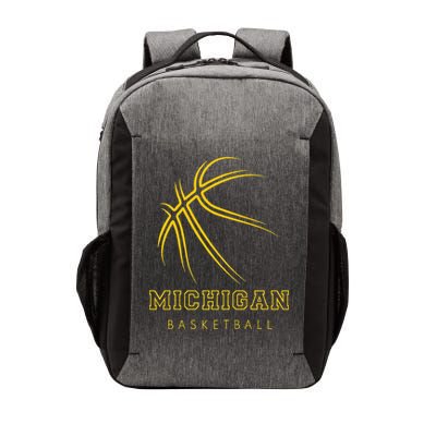 MI The Wolverine State Graphic Art Michigan Basketball Fan Vector Backpack