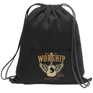 Made To Worship Psalm 95 Faith Christian Bible Verse Sweatshirt Cinch Pack Bag