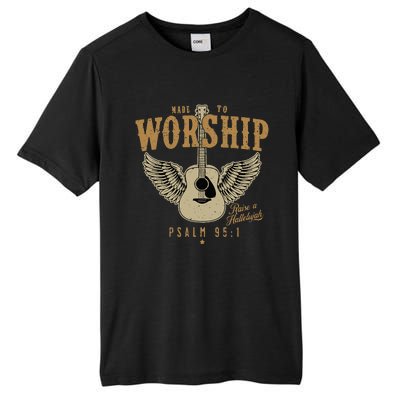 Made To Worship Psalm 95 Faith Christian Bible Verse Tall Fusion ChromaSoft Performance T-Shirt