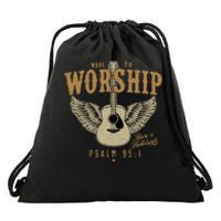 Made To Worship Psalm 95 Faith Christian Bible Verse Drawstring Bag