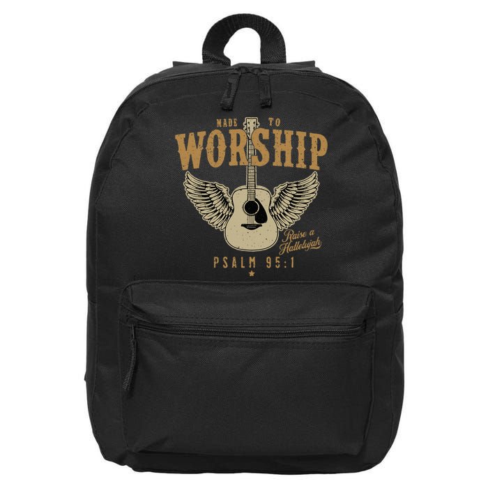 Made To Worship Psalm 95 Faith Christian Bible Verse 16 in Basic Backpack