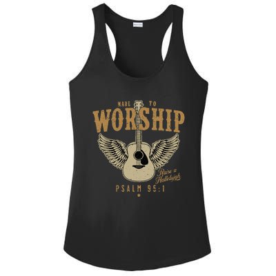 Made To Worship Psalm 95 Faith Christian Bible Verse Ladies PosiCharge Competitor Racerback Tank