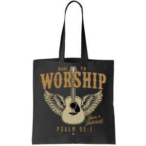 Made To Worship Psalm 95 Faith Christian Bible Verse Tote Bag