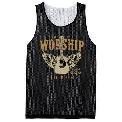 Made To Worship Psalm 95 Faith Christian Bible Verse Mesh Reversible Basketball Jersey Tank