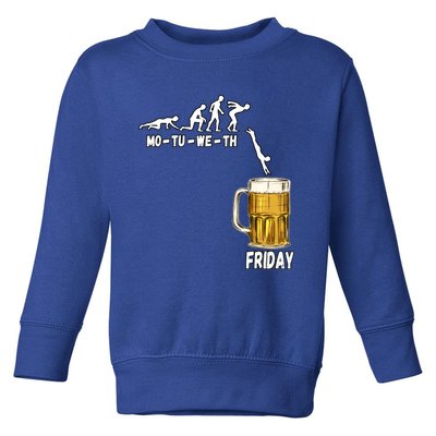 Monday Tuesday Wednesday Thursday Friday Beer Gift Toddler Sweatshirt