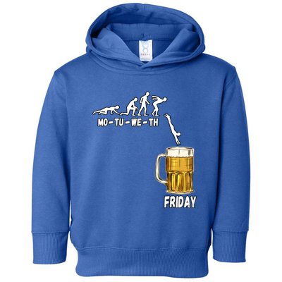 Monday Tuesday Wednesday Thursday Friday Beer Gift Toddler Hoodie