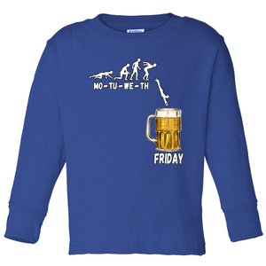 Monday Tuesday Wednesday Thursday Friday Beer Gift Toddler Long Sleeve Shirt