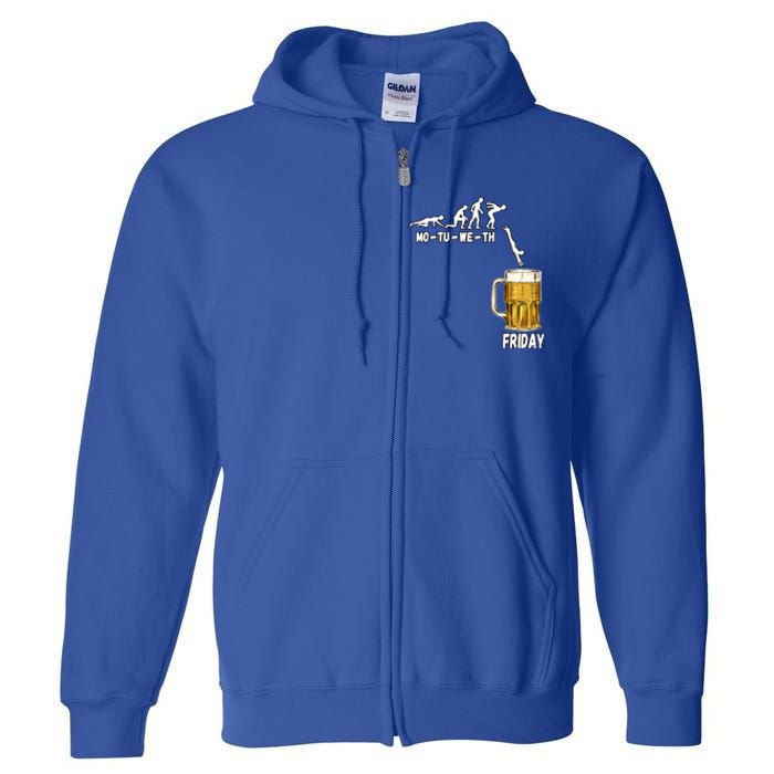 Monday Tuesday Wednesday Thursday Friday Beer Gift Full Zip Hoodie