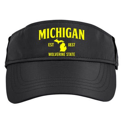 Michigan The Wolverines State Adult Drive Performance Visor