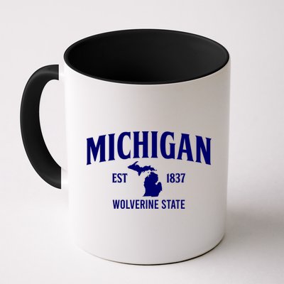 Michigan The Wolverines State Mug