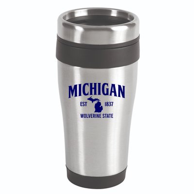 Michigan The Wolverines State 16oz Travel Tumbler