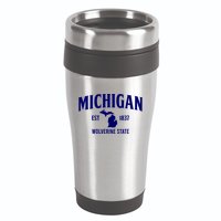 Michigan The Wolverines State 16oz Travel Tumbler