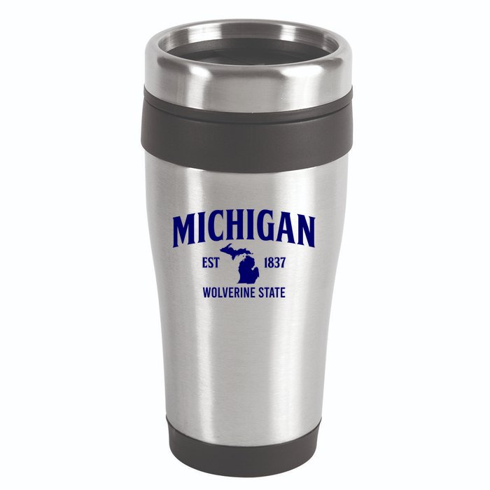 Michigan The Wolverines State 16oz Travel Tumbler
