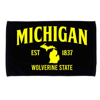 Michigan The Wolverines State Microfiber Hand Towel