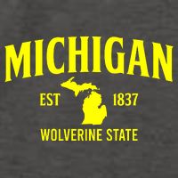 Michigan The Wolverines State Vector Backpack