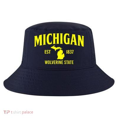 Michigan The Wolverines State Cool Comfort Performance Bucket Hat