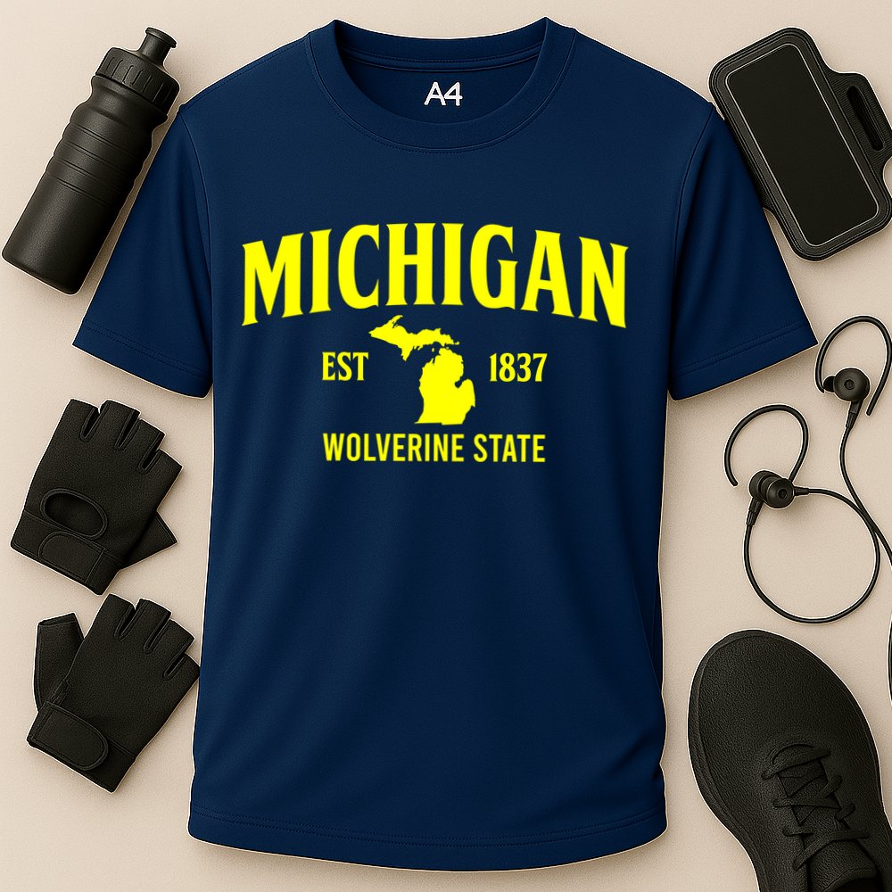 Michigan The Wolverines State Performance Shirt