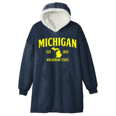 Michigan The Wolverines State Hooded Wearable Blanket
