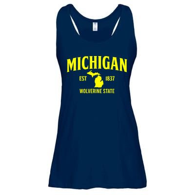 Michigan The Wolverines State Ladies Essential Flowy Tank