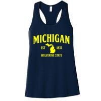 Michigan The Wolverines State Womens Tank Top