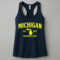 Michigan The Wolverines State Womens Tank Top