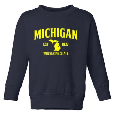 Michigan The Wolverines State Toddler Sweatshirt