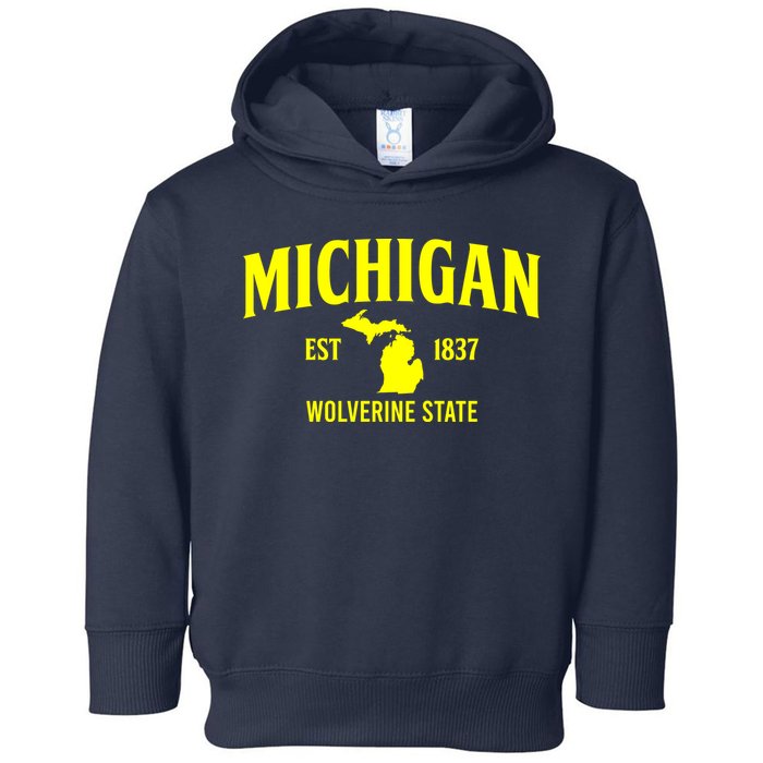 Michigan The Wolverines State Toddler Hoodie