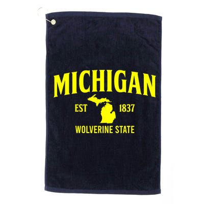 Michigan The Wolverines State Golf Towel