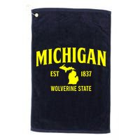 Michigan The Wolverines State Golf Towel
