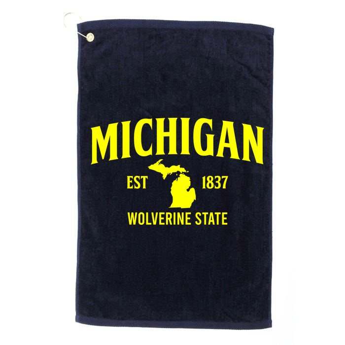Michigan The Wolverines State Golf Towel