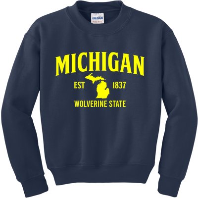 Michigan The Wolverines State Kids Sweatshirt