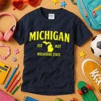 Michigan The Wolverines State Kids T-Shirt