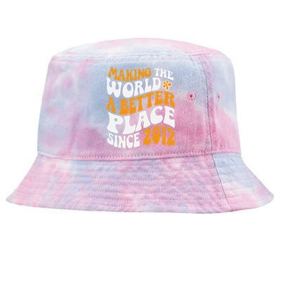 Making The World Better Since 2012 Birthday Tie-Dyed Bucket Hat