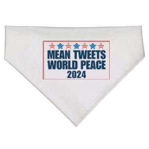 Mean Tweets World Peace 2024 USA-Made Doggie Bandana