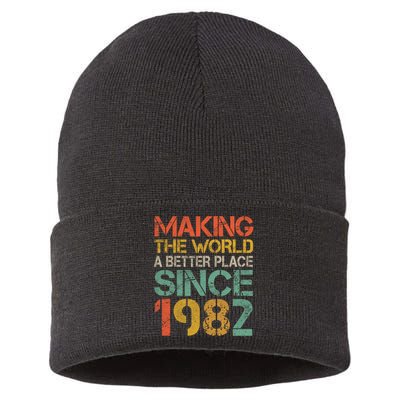 Making The World A Better Place Since 1982 Sustainable Knit Beanie