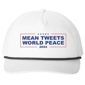 Mean Tweets World Peace 2024 Snapback Five-Panel Rope Hat