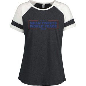 Mean Tweets World Peace 2024 Enza Ladies Jersey Colorblock Tee