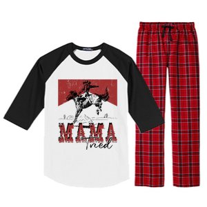 Mama Tried Western Cowgirls Rodeo Mothers Day Raglan Sleeve Pajama Set