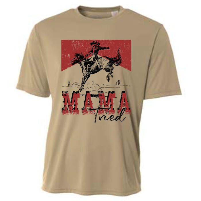 Mama Tried Western Cowgirls Rodeo Mothers Day Cooling Performance Crew T-Shirt