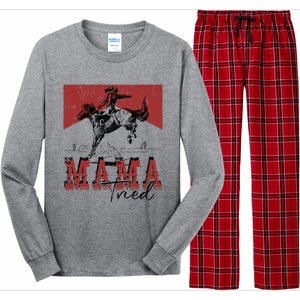 Mama Tried Western Cowgirls Rodeo Mothers Day Long Sleeve Pajama Set