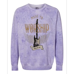 Made To Worship Psalm 95 1 Christian Worship Bible Verse Colorblast Crewneck Sweatshirt