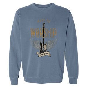 Made To Worship Psalm 95 1 Christian Worship Bible Verse Garment-Dyed Sweatshirt