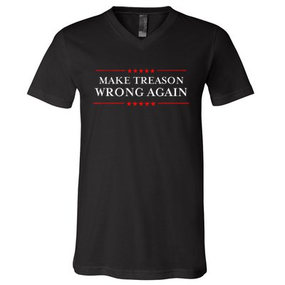 Make Treason Wrong Again Political Resist Lying Anti Trump V-Neck T-Shirt