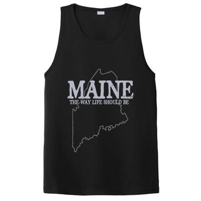Maine The Way Life Should Be State Pride PosiCharge Competitor Tank