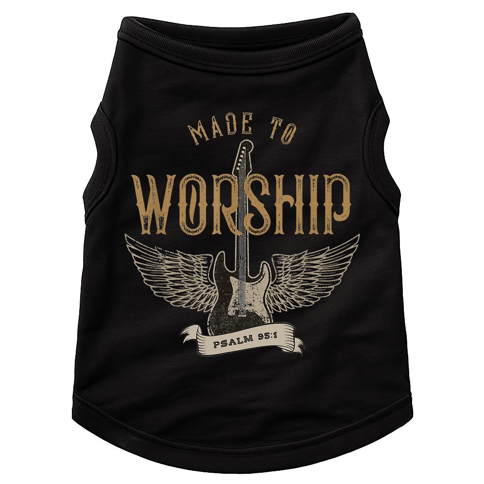 Made To Worship Psalm 95 1 Christian Worship Bible Verse Doggie Tank