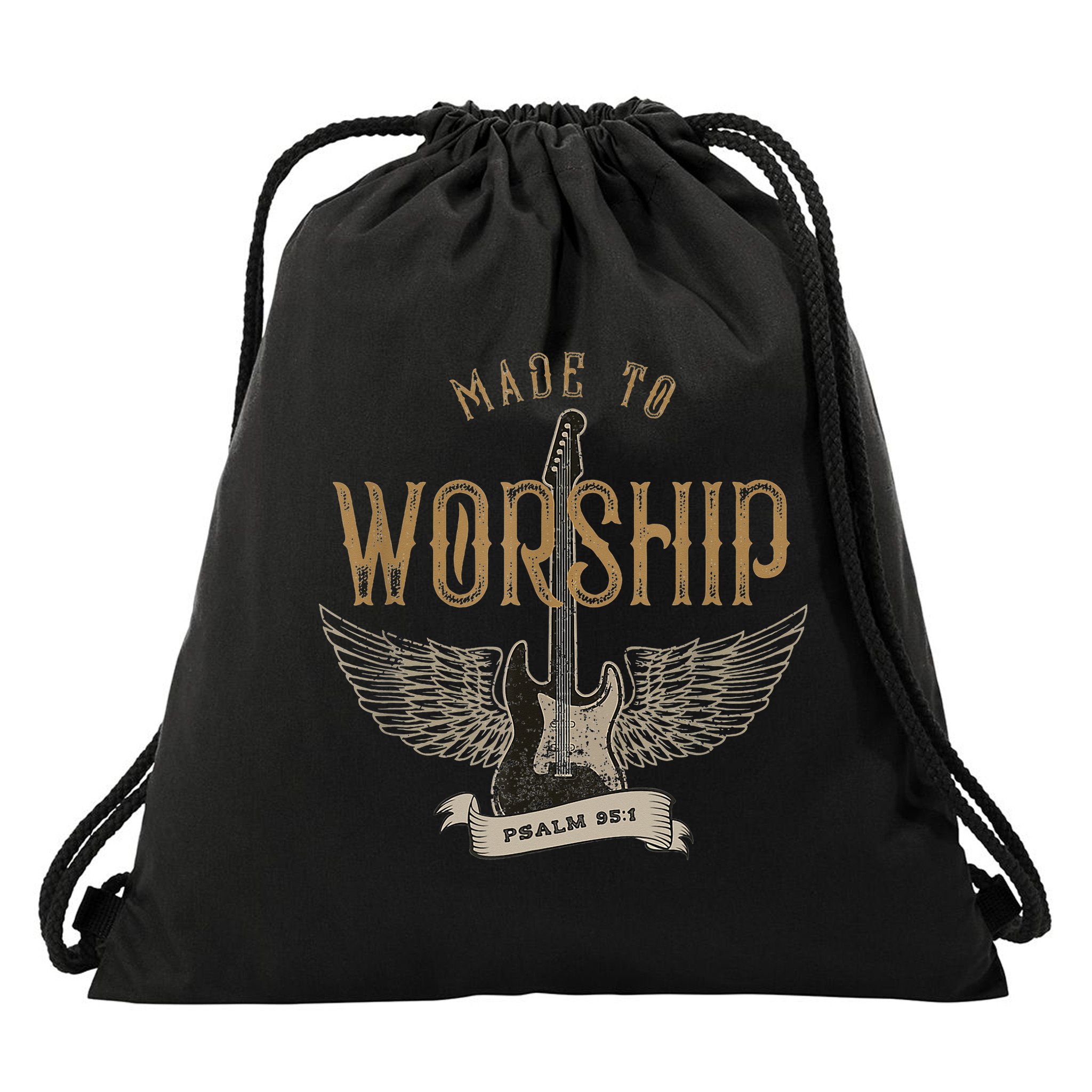 Made To Worship Psalm 95 1 Christian Worship Bible Verse Drawstring Bag